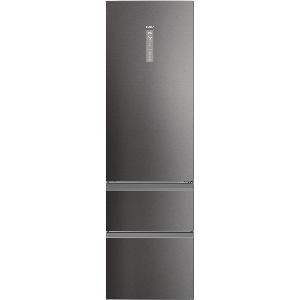 Combina frigorifica HAIER HTW5620CNMP, Total No Frost, 414 l, H 205 cm, Clasa C, Wi-Fi, negru