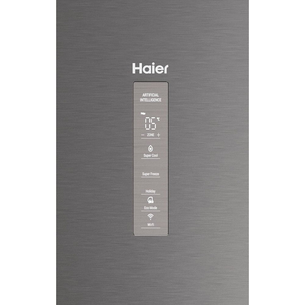 Combina frigorifica HAIER HTW5620CNMP, Total No Frost, 414 l, H 205 cm, Clasa C, Wi-Fi, negru