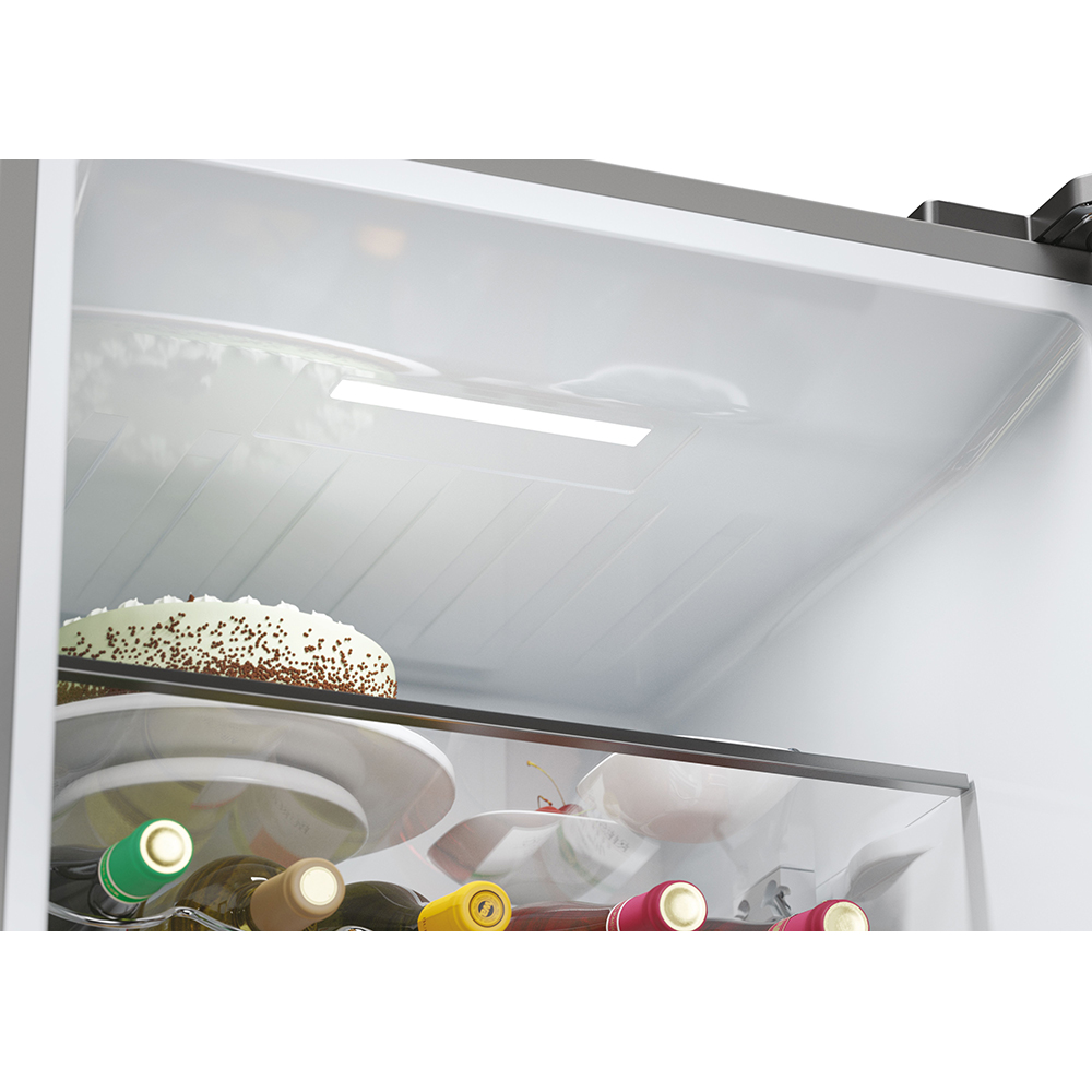 Combina frigorifica HAIER HTW5620CNMP, Total No Frost, 414 l, H 205 cm, Clasa C, Wi-Fi, negru