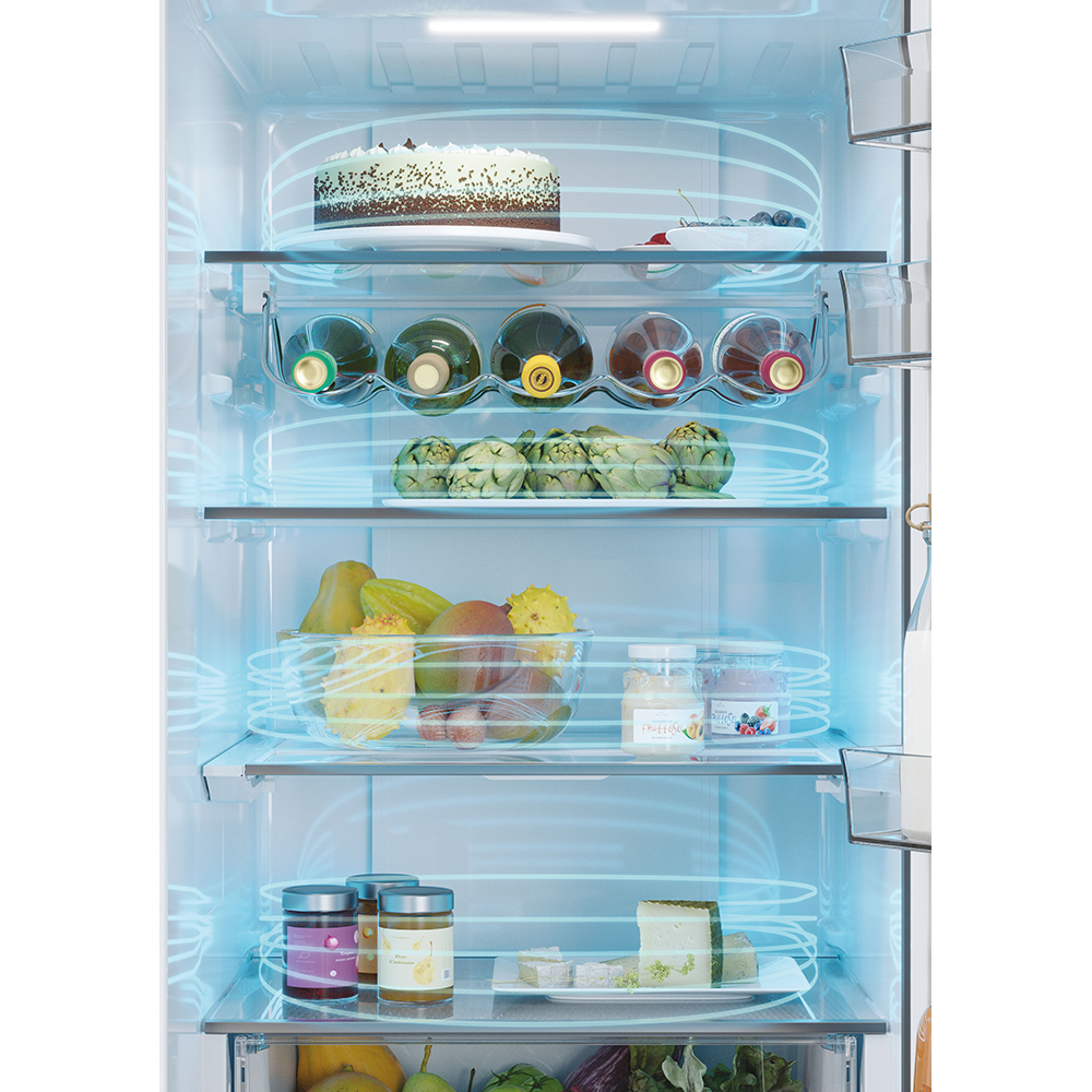 Combina frigorifica HAIER HTW5620CNMP, Total No Frost, 414 l, H 205 cm, Clasa C, Wi-Fi, negru