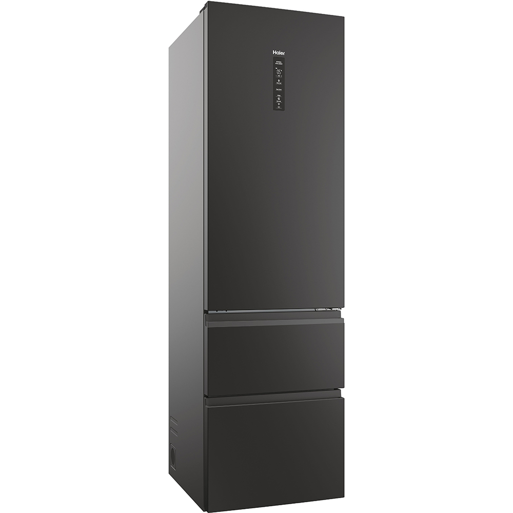 Combina frigorifica HAIER HTW5620DNPT, No Frost, 414 l, H 205 cm, Clasa D, Wi-Fi, negru