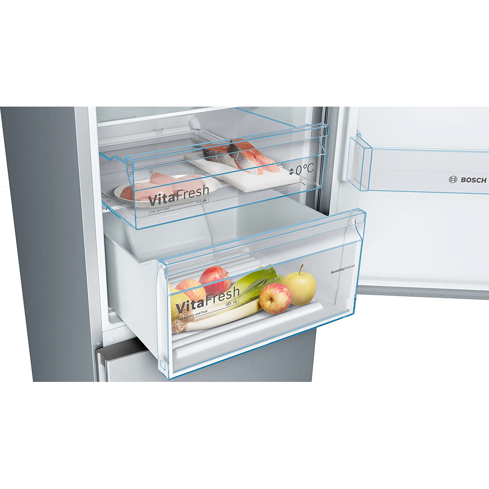 Combina frigorifica BOSCH KGN36VLED, No Frost, 326 l, H 186 cm, Clasa E, inox