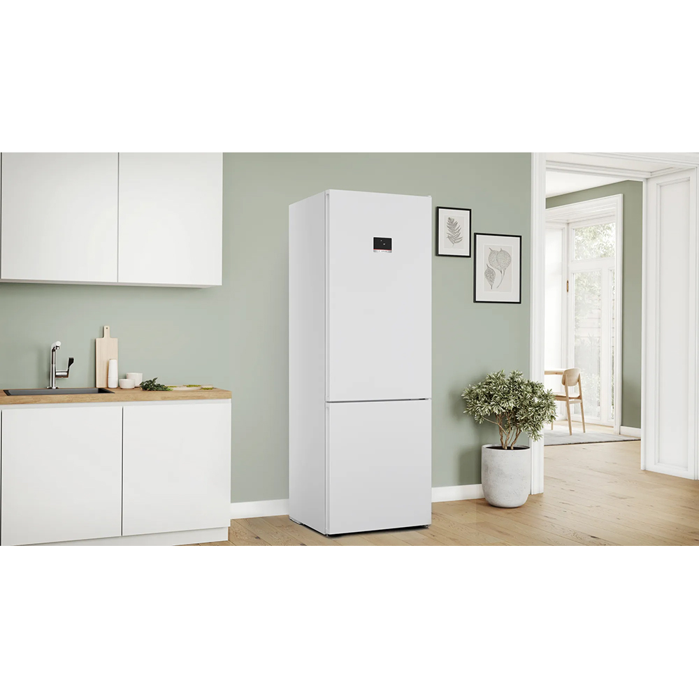 Combina frigorifica BOSCH KGN497WDF, No Frost, 440 l, H 203 cm, Clasa D, alb