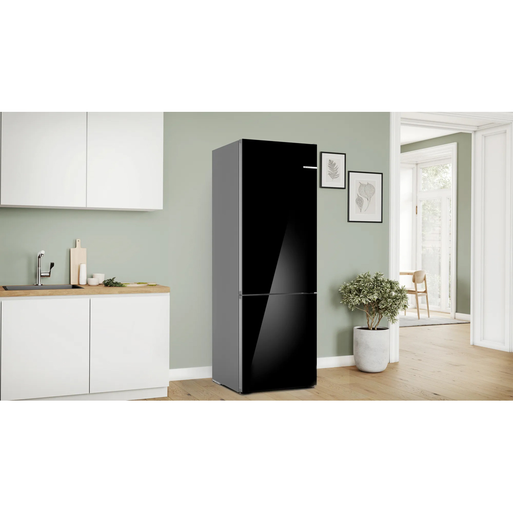 Combina frigorifica BOSCH KGN49LBCF, No Frost, 440 l, H 203 cm, Clasa C, negru
