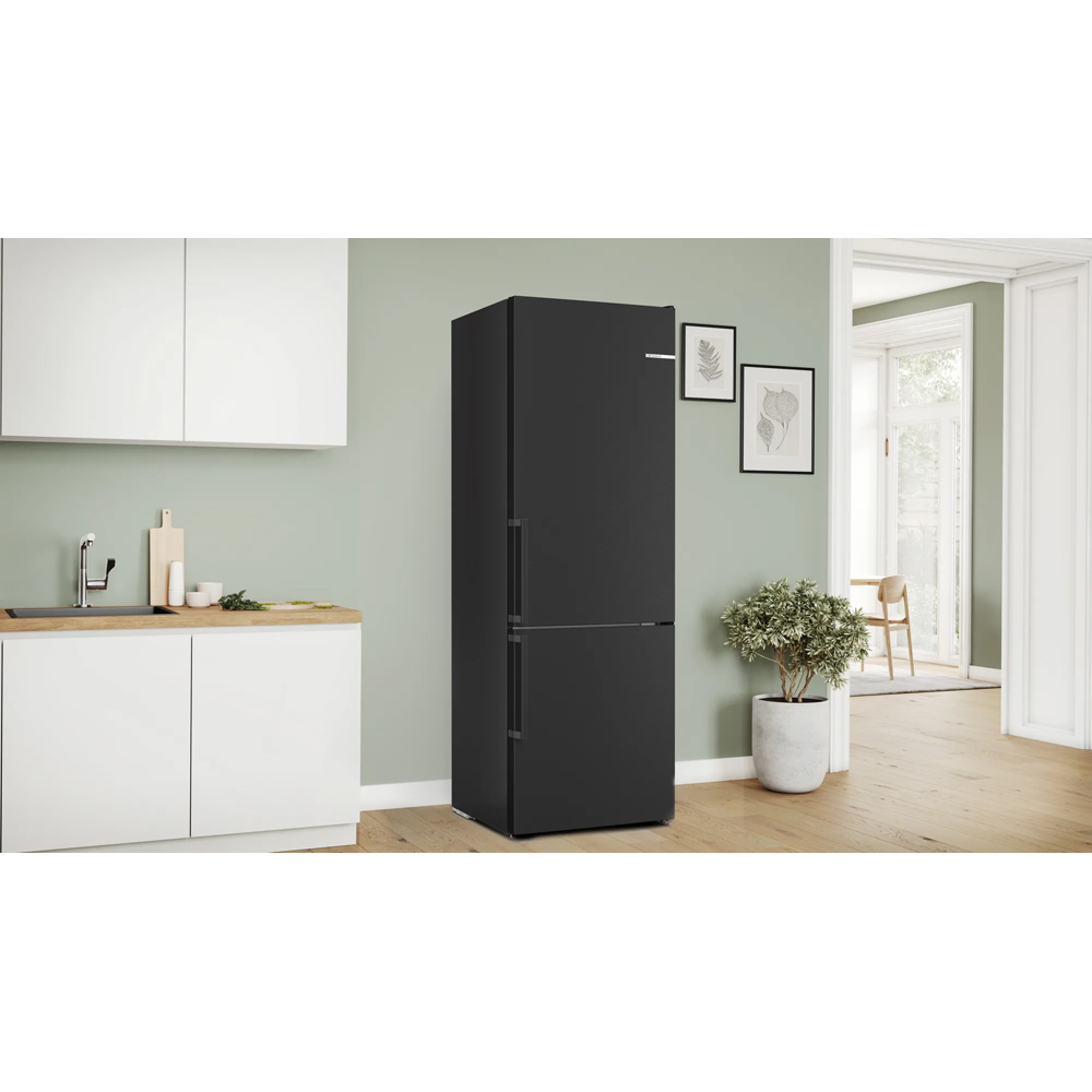 Combina frigorifica BOSCH KGN49VXDT, No Frost, 440 l, H 203 cm, Clasa D, dark inox
