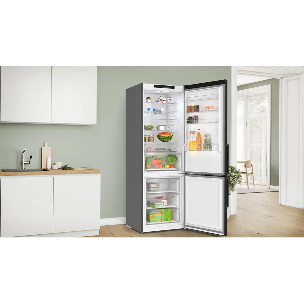 Combina frigorifica BOSCH KGN49VXDT, No Frost, 440 l, H 203 cm, Clasa D, dark inox