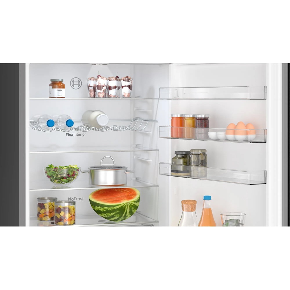 Combina frigorifica BOSCH KGN49VXDT, No Frost, 440 l, H 203 cm, Clasa D, dark inox