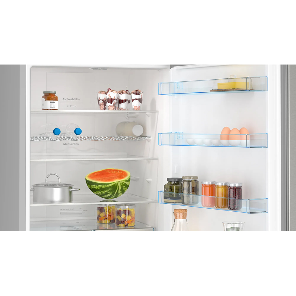 Combina frigorifica BOSCH KGN56XIDR, No Frost, 508 l, H 193 cm, Clasa D, inox antiamprenta