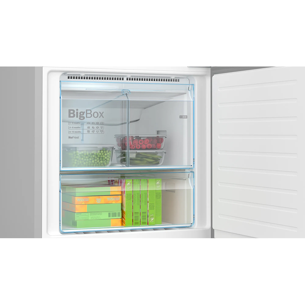 Combina frigorifica BOSCH KGN56XIDR, No Frost, 508 l, H 193 cm, Clasa D, inox antiamprenta