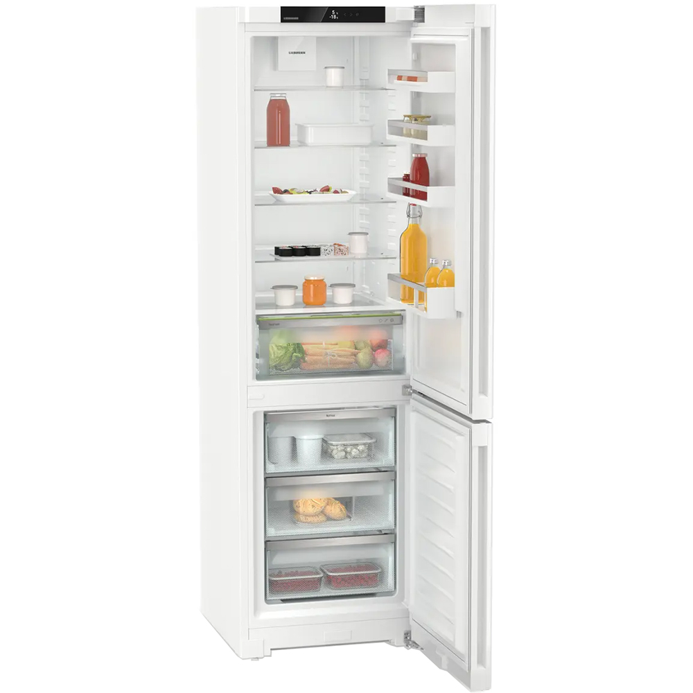 Combina frigorifica LIEBHERR KGN 57Vd03, Duo Cooling, 371 l, H 201.5 cm, Clasa D, alb