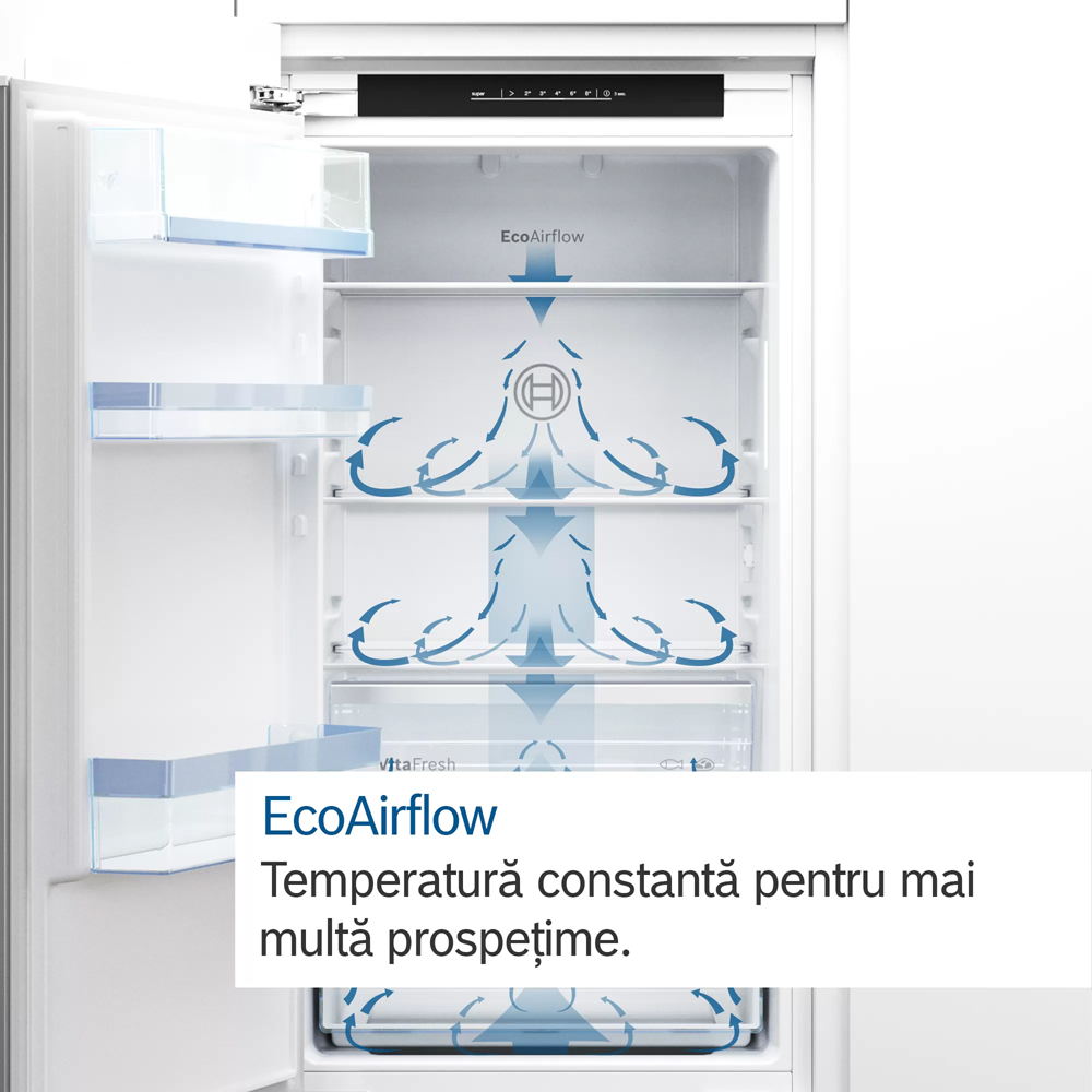 Combina frigorifica incorporabila BOSCH KIV87NSE0, Low Frost, 270 l, H 177 cm, Clasa E