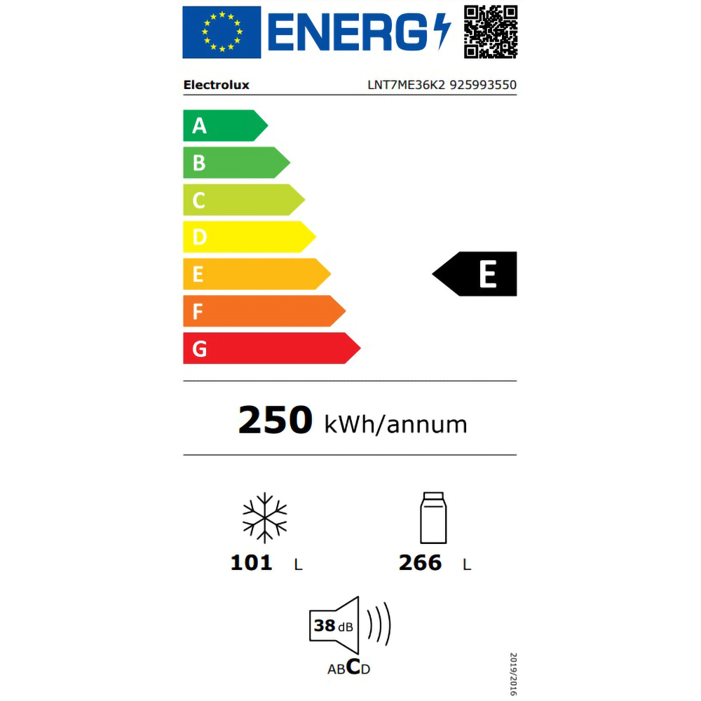 Combina frigorifica ELECTROLUX LNT7ME36K2, No Frost, 367 l, H 201 cm, Clasa E, negru