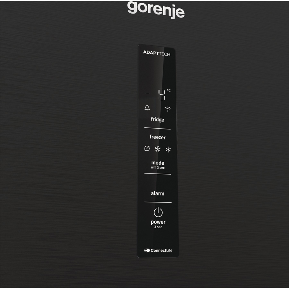 Combina frigorifica GORENJE NRB620C61BX4WFE, NoFrost Plus, 413 l, H 203 cm, Clasa C, Wi-Fi, antracit