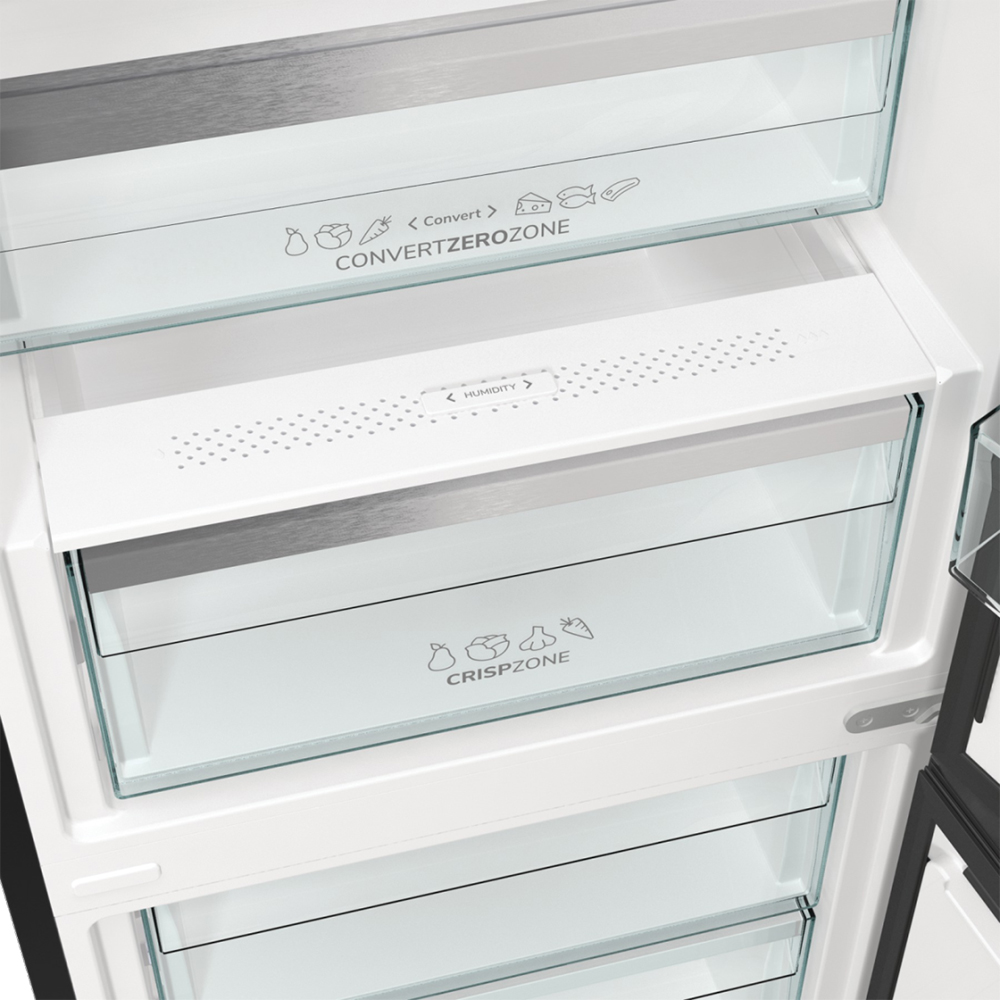 Combina frigorifica GORENJE NRB620C61BX4WFE, NoFrost Plus, 413 l, H 203 cm, Clasa C, Wi-Fi, antracit
