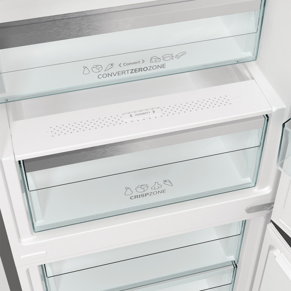 Combina frigorifica GORENJE NRB620C61X4WFE, NoFrost Plus, 413 l, H 203 cm, Clasa C, Wi-Fi, argintiu