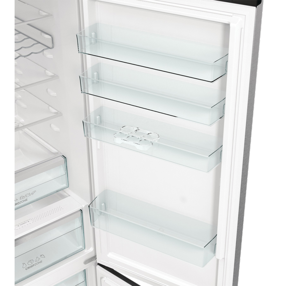 Combina frigorifica GORENJE NRB620C6X4WFE, NoFrost Plus, 413 l, H 203 cm, Clasa C, Wi-Fi, argintiu