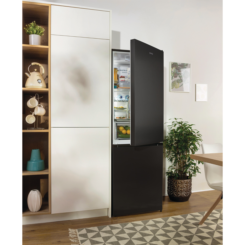 Combina frigorifica GORENJE NRK6192ABK4, No Frost Plus, 300 l, H 185 cm, Clasa E, negru