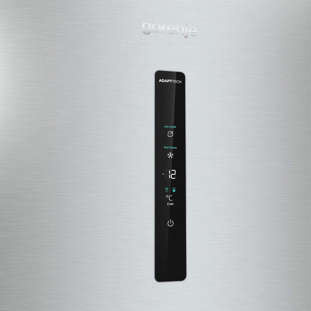 Combina frigorifica GORENJE NRK6192AXL4, NoFrost Plus, 300 l, H 185 cm, Clasa E, inox