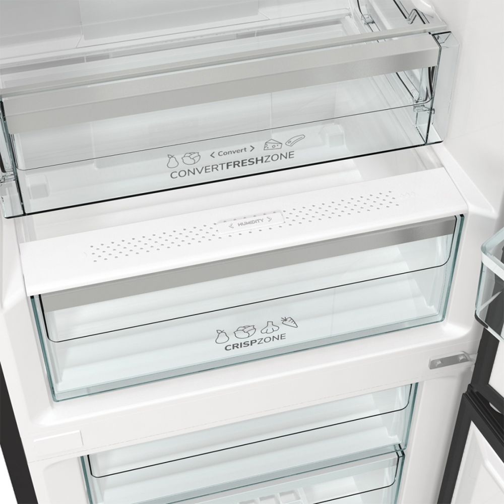 Combina frigorifica GORENJE NRK619EABXL4, No Frost Plus, 300 l, H 185 cm, Clasa E, negru