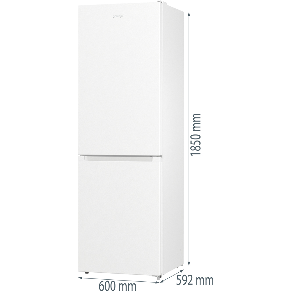 Combina frigorifica GORENJE NRK619EEW4, No Frost, 300 l, H 185 cm, Clasa E, alb
