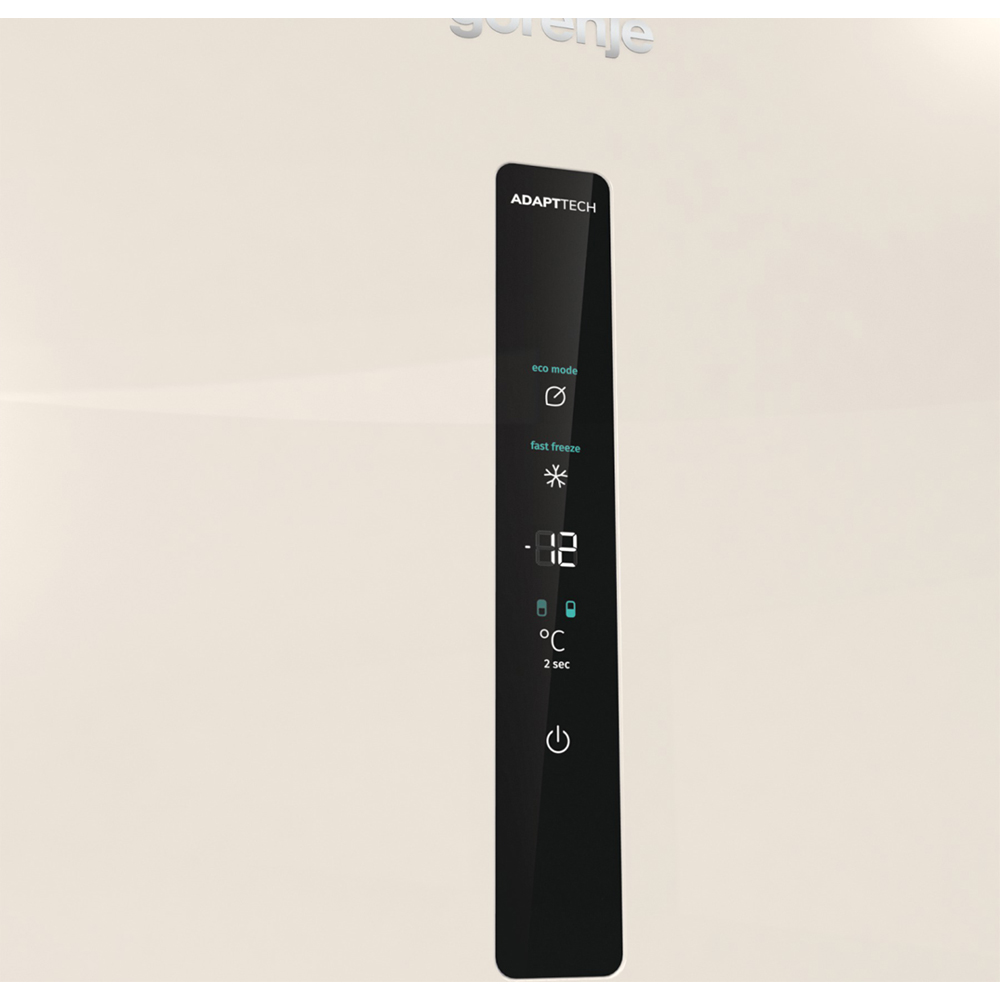 Combina frigorifica GORENJE NRK6202AC4, No Frost Plus, 331 l, H 200 cm, Clasa E, crem