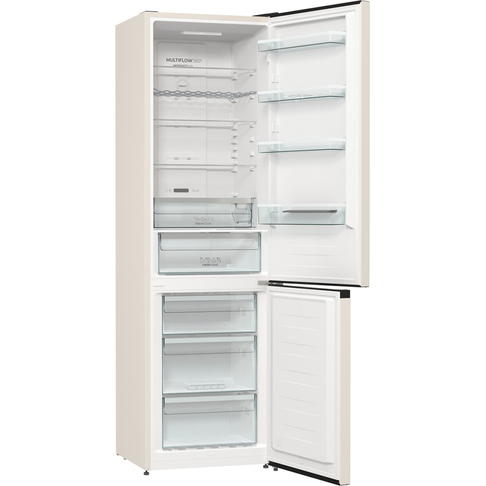 Combina frigorifica GORENJE NRK6202AC4, No Frost Plus, 331 l, H 200 cm, Clasa E, crem