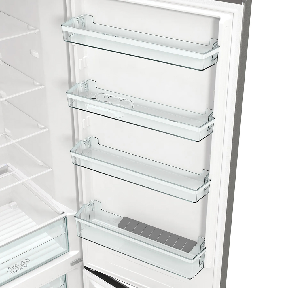 Combina frigorifica GORENJE NRK62CA2XL4, No Frost Plus, 361 l, H 200 cm, Clasa C, argintiu