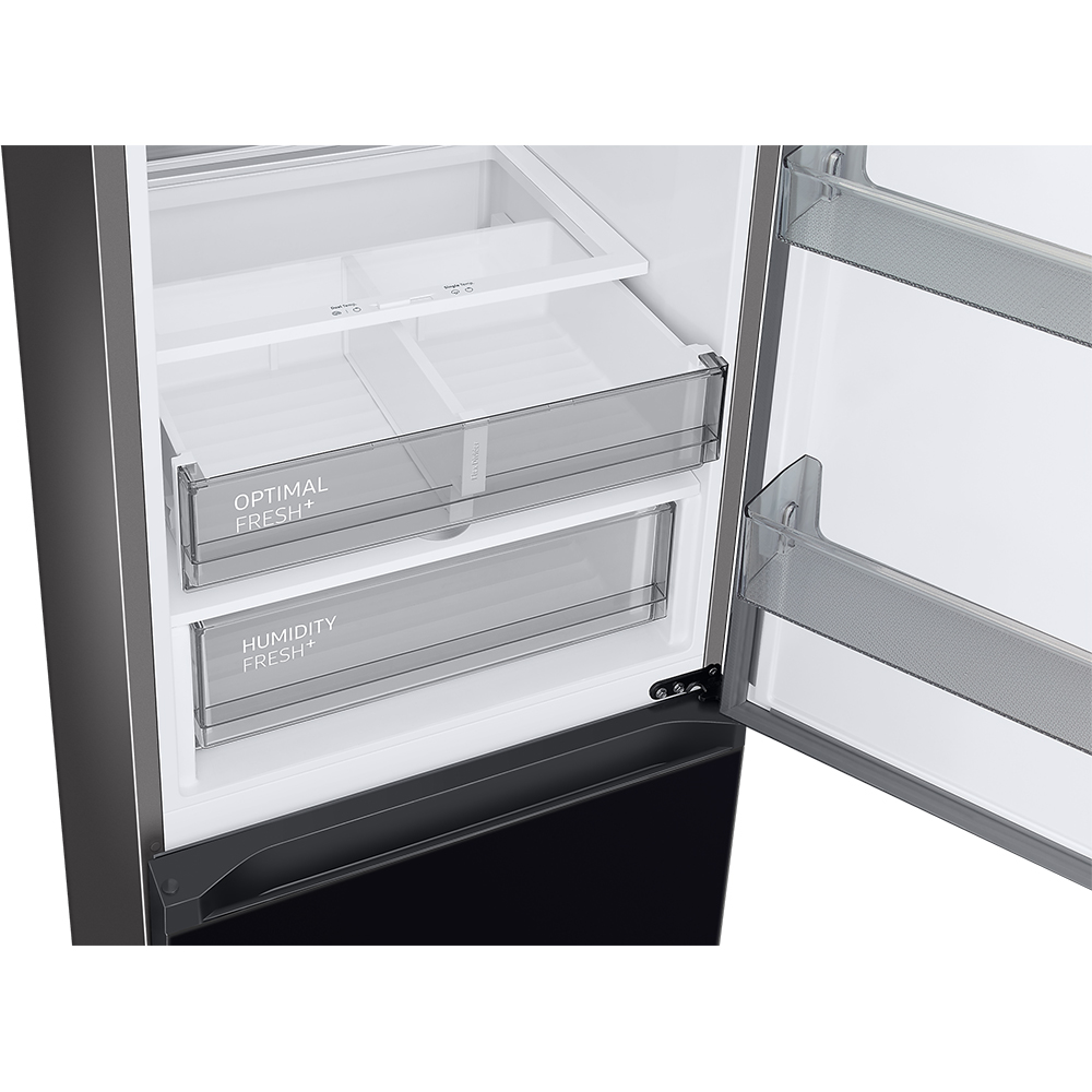 Combina frigorifica SAMSUNG RB34C7B5E22/EF, Bespoke, No Frost, 344 l, H 185 cm, Clasa E, All-Around Cooling, sticla neagra