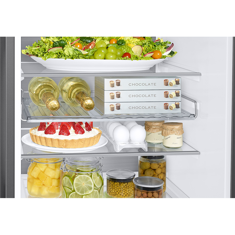 Combina frigorifica SAMSUNG RB34C7B5E22/EF, Bespoke, No Frost, 344 l, H 185 cm, Clasa E, All-Around Cooling, sticla neagra