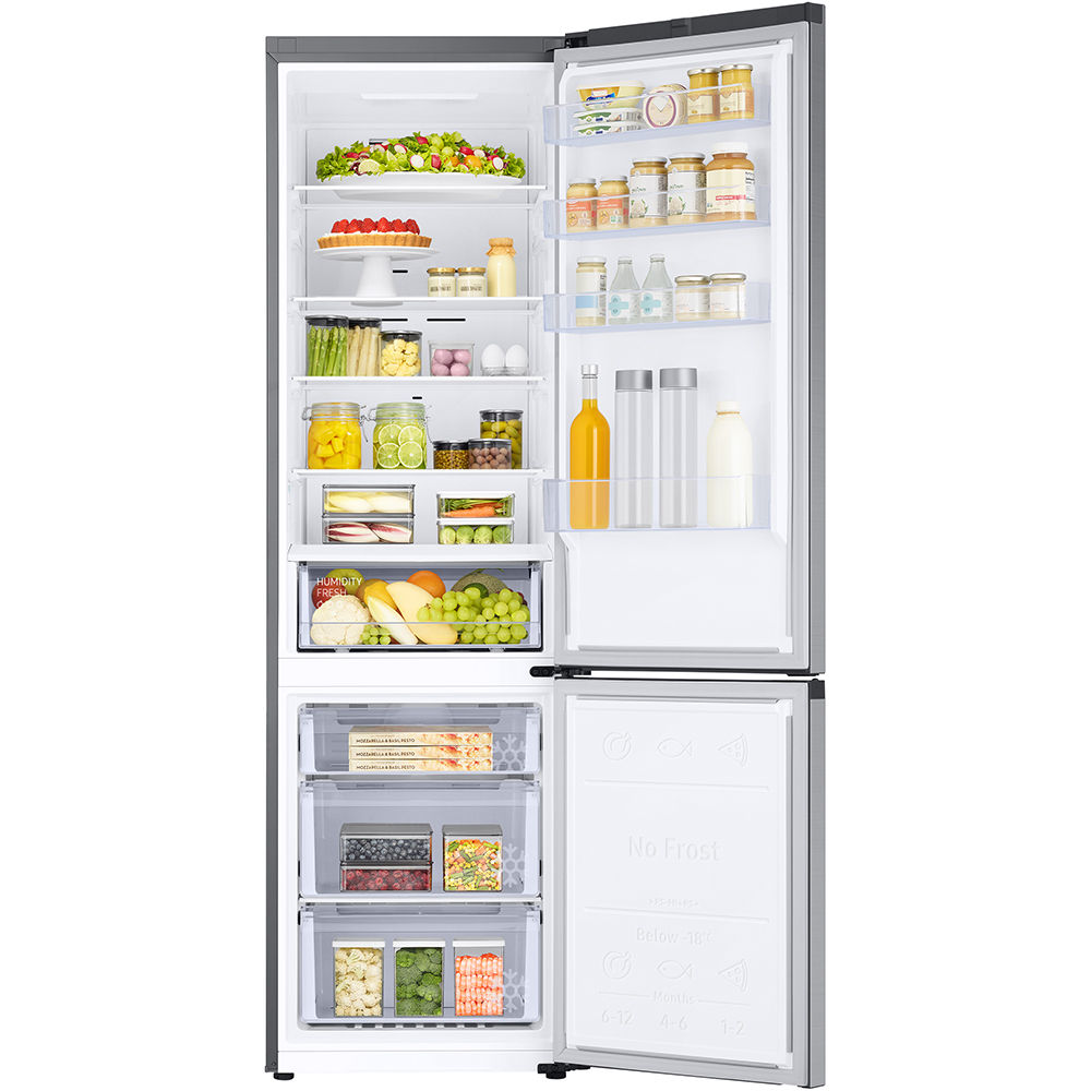 Combina frigorifica SAMSUNG RB38C600ESA/EF, No Frost, 390 l, H 203 cm, Clasa E, All-Around Cooling, argintiu