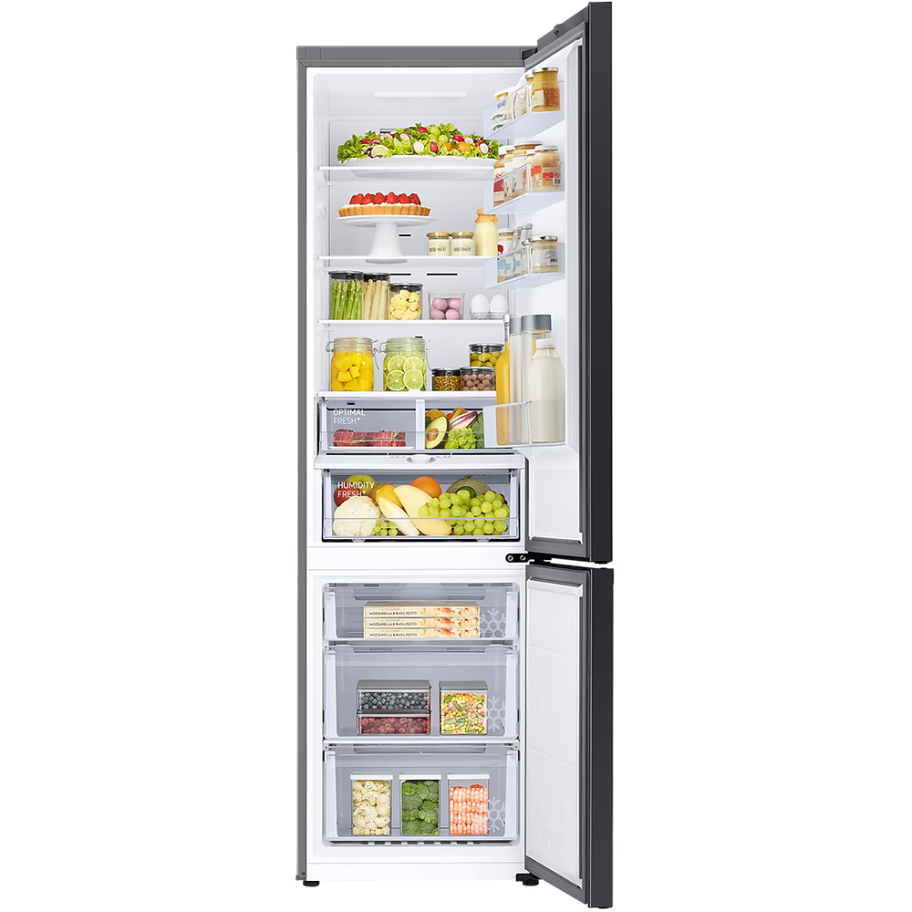 Combina frigorifica SAMSUNG RB38C6B3DB1/EF, No Frost, 390 l, H 203 cm, Clasa D, All-Around Cooling, negru
