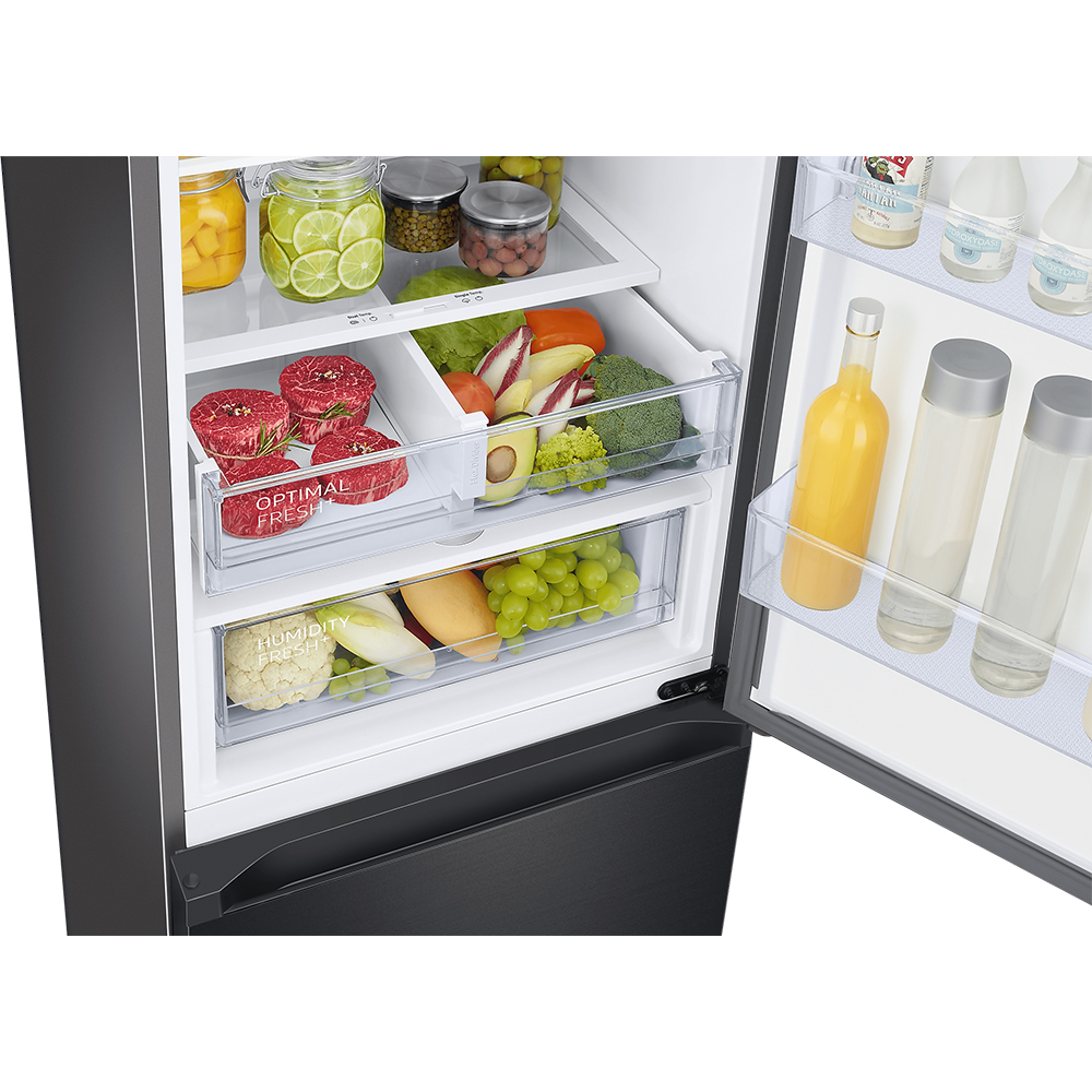 Combina frigorifica SAMSUNG RB38C6B3DB1/EF, No Frost, 390 l, H 203 cm, Clasa D, All-Around Cooling, negru