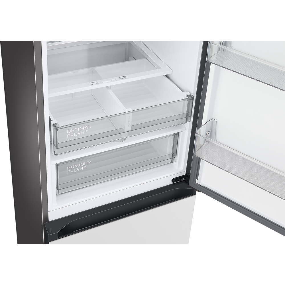 Combina frigorifica SAMSUNG RB38C7B5C12/EF Bespoke, No Frost, 390 l, H 203 cm, Clasa C, Sticla alba