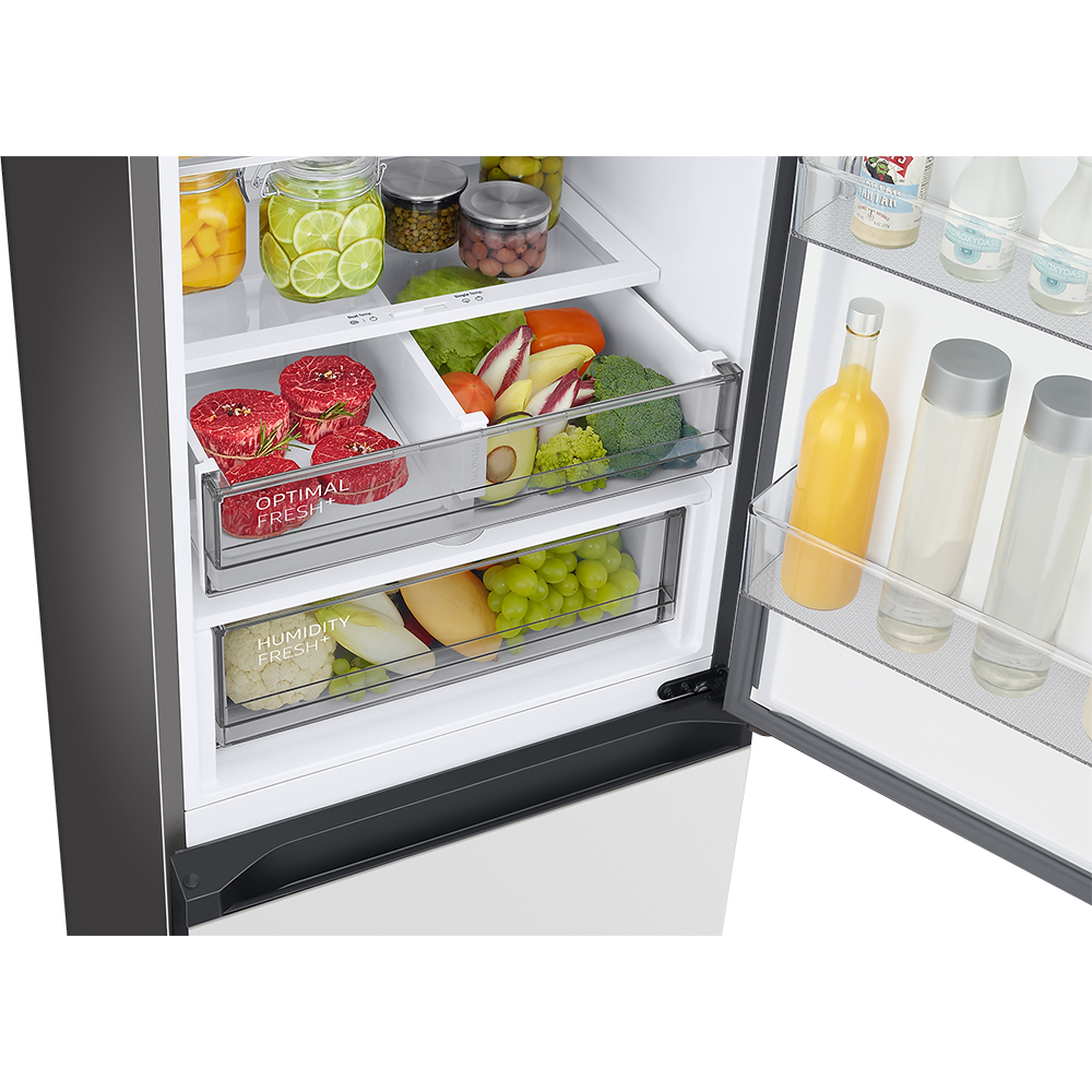 Combina frigorifica SAMSUNG RB38C7B5C12/EF Bespoke, No Frost, 390 l, H 203 cm, Clasa C, Sticla alba