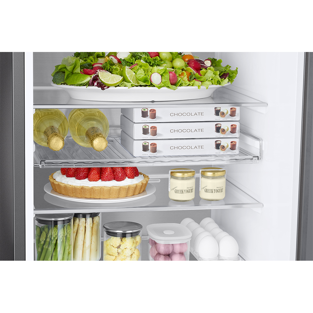Combina frigorifica SAMSUNG RB38C7B5C12/EF Bespoke, No Frost, 390 l, H 203 cm, Clasa C, Sticla alba