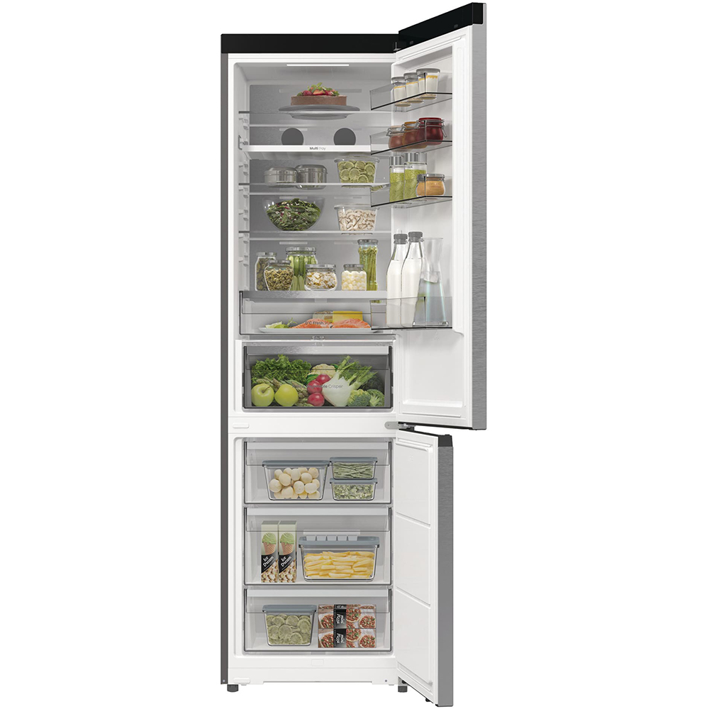 Combina frigorifica HISENSE RB5P410SACC, Total No Frost, 413 l, H 203 cm, Clasa C, Wi-Fi, argintiu