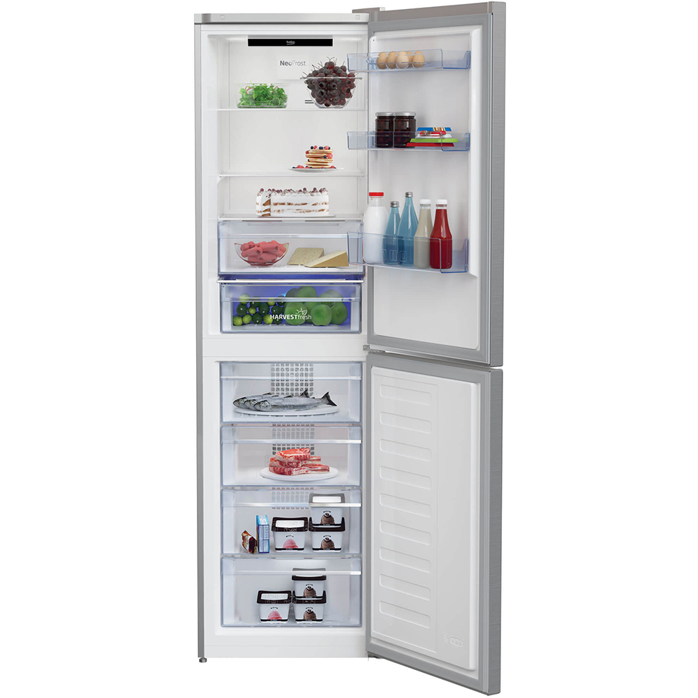 Combina frigorifica BEKO RCNA386E40ZXBN, NeoFrost, 358 l, H 203 cm, Clasa E, argintiu