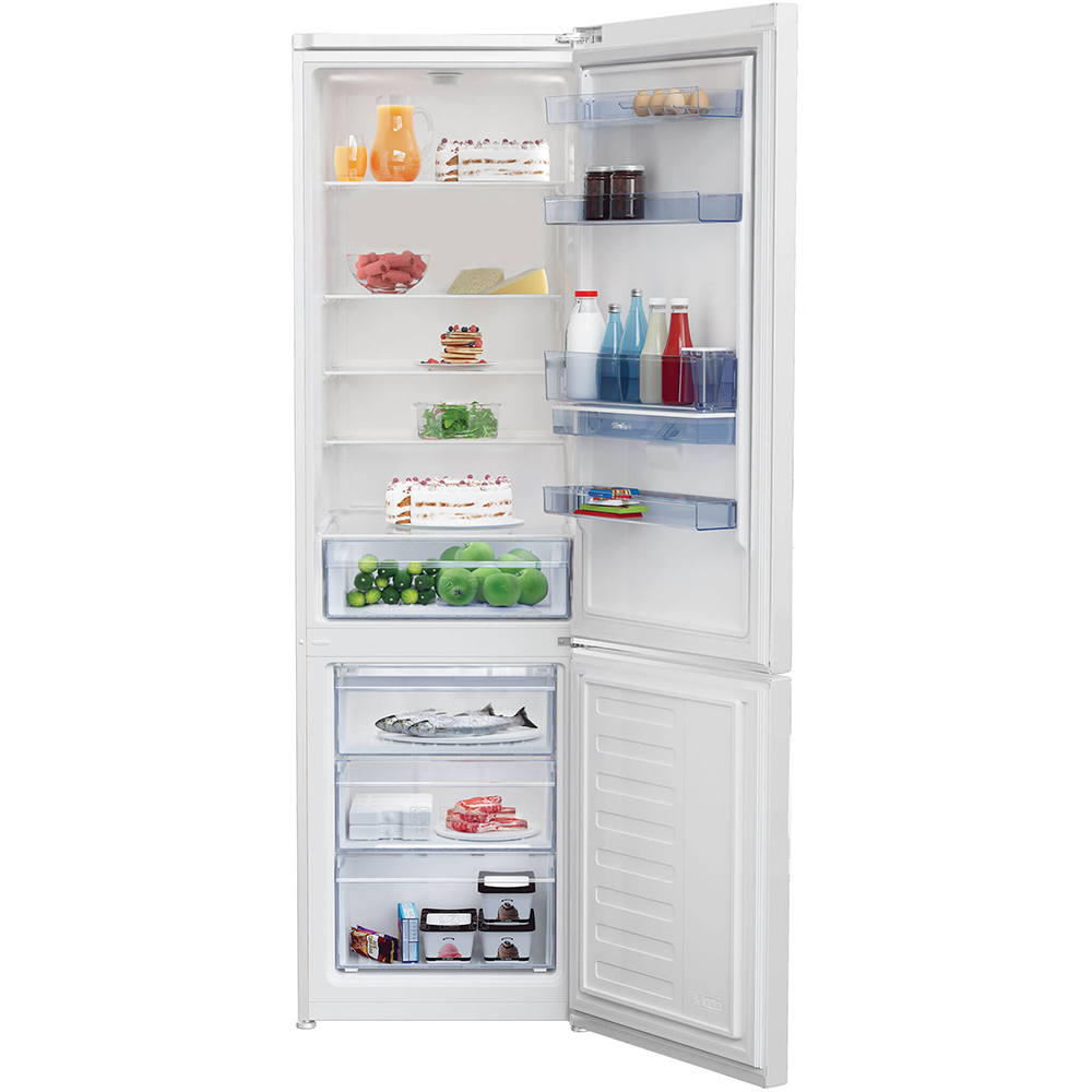 Combina frigorifica BEKO RCSA406K40DWN, 386 l, H 202.5 cm, Clasa E, dozator apa, alb
