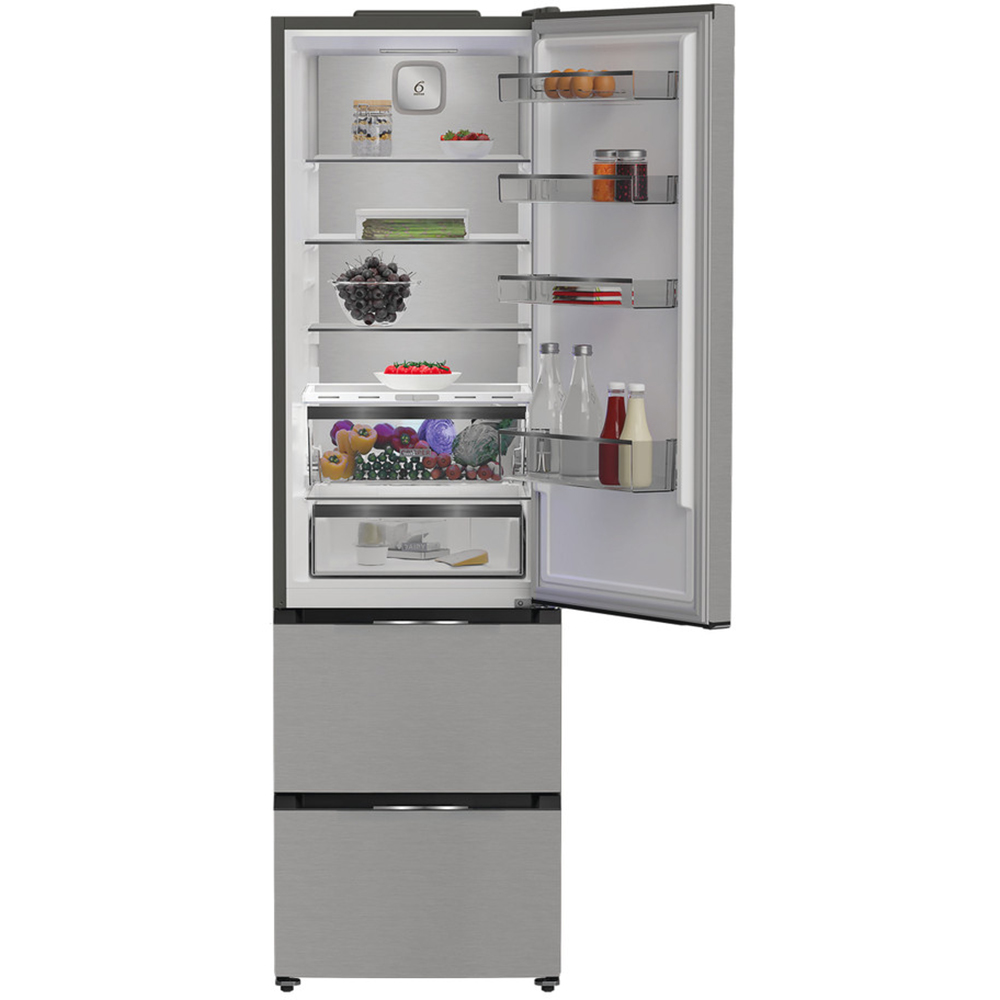 Combina frigorifica WHIRLPOOL WHKF 6352 X5E, No Frost, 351 l, H 203.5 cm, Clasa D, inox