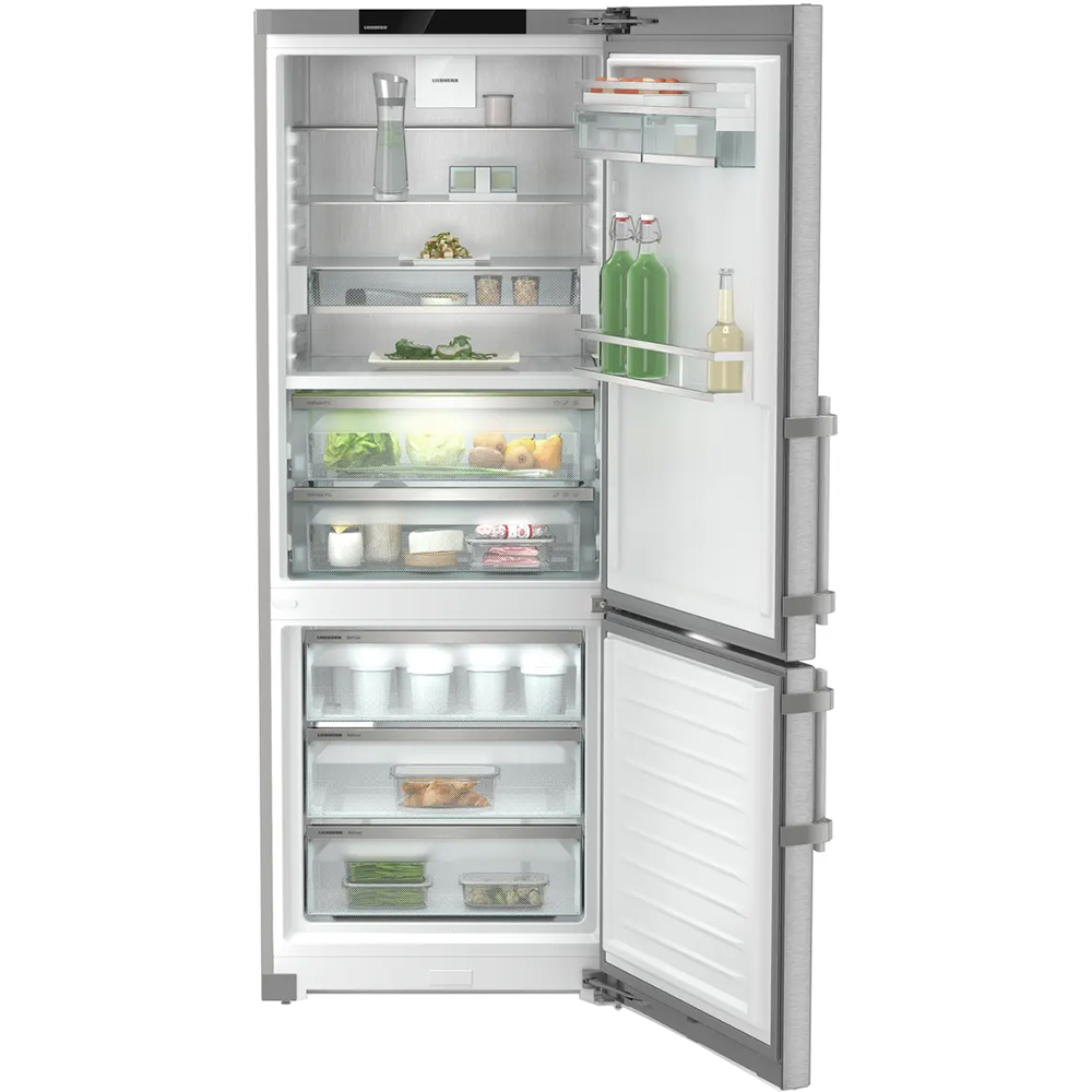 Combina frigorifica LIEBHERR CBNsda 775i Prime, Duo Cooling, 474 l, H 201.5 cm, Clasa A, Wi-Fi, argintiu