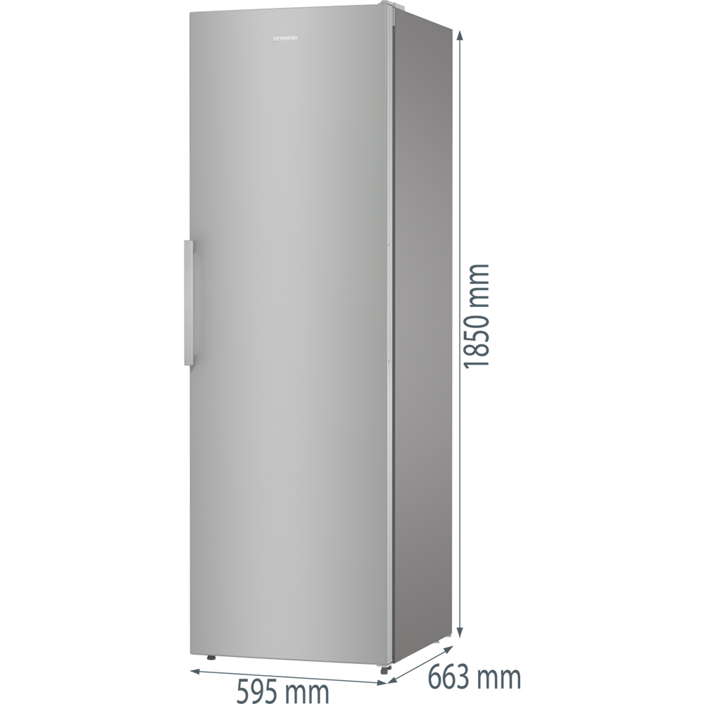 Congelator GORENJE FN619EES5, No Frost, 280 l, H 185 cm, Clasa E, argintiu