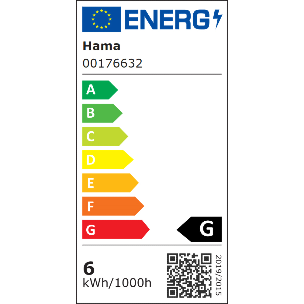 Lampa de birou smart HAMA 00176632, 6W, 420lm, IP20, negru