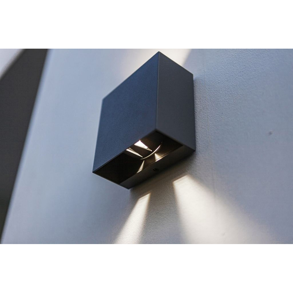 Aplica de exterior LUTEC LTC-5104005118, LED, 10W, 400lm, gri inchis