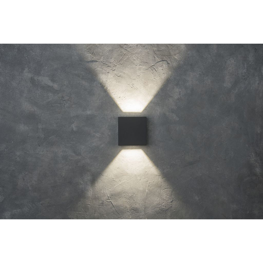 Aplica de exterior LUTEC LTC-5104005118, LED, 10W, 400lm, gri inchis