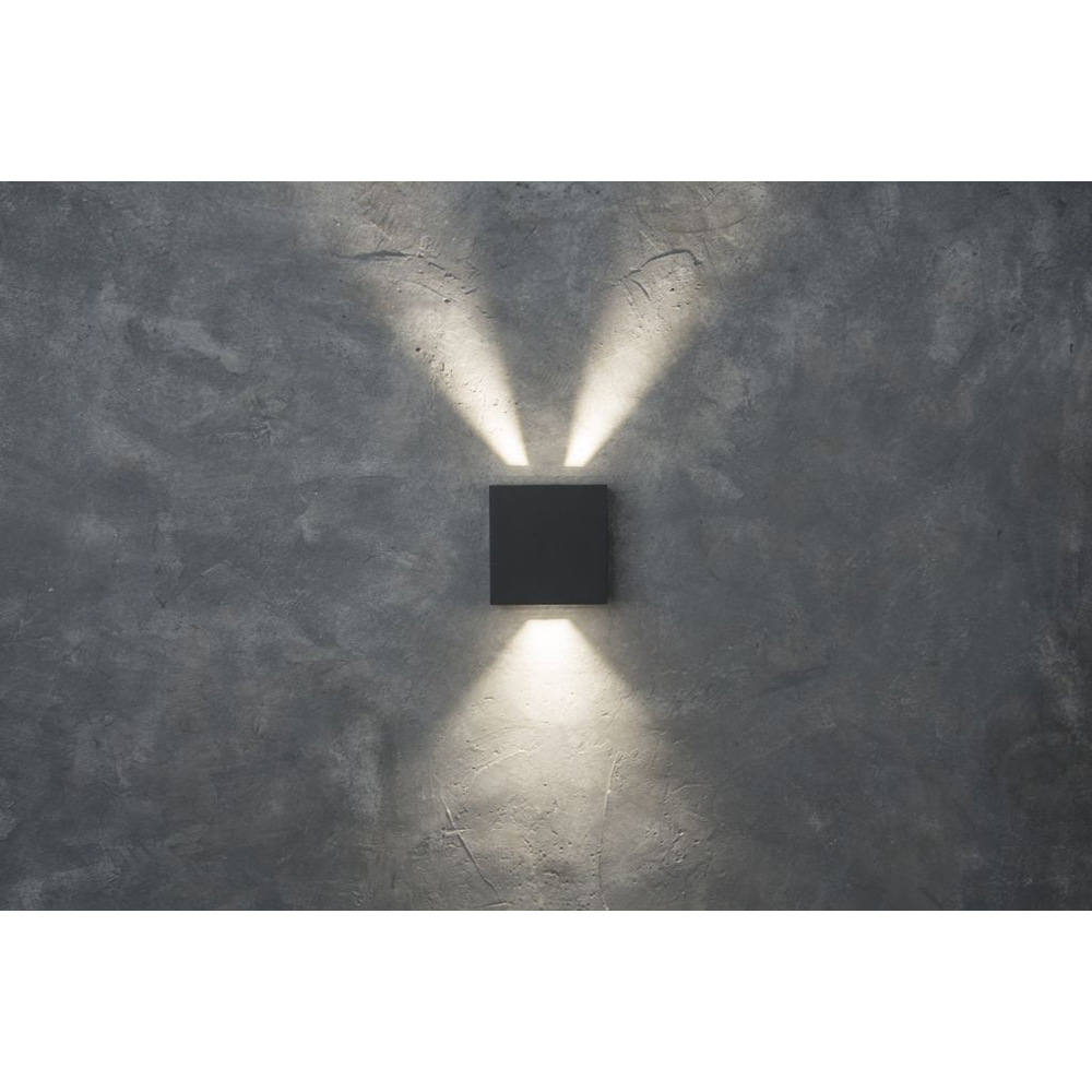 Aplica de exterior LUTEC LTC-5104005118, LED, 10W, 400lm, gri inchis