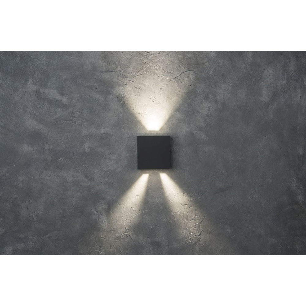 Aplica de exterior LUTEC LTC-5104005118, LED, 10W, 400lm, gri inchis