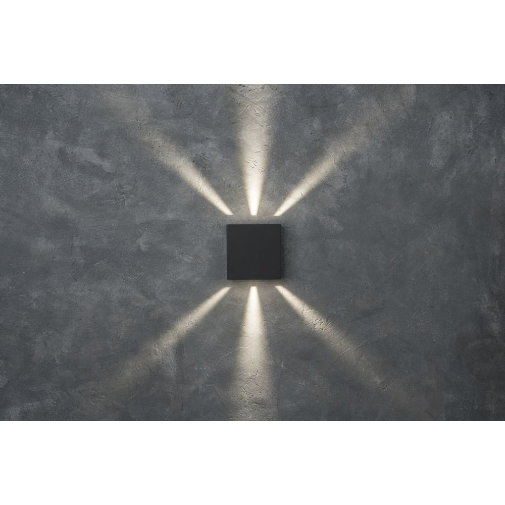 Aplica de exterior LUTEC LTC-5104005118, LED, 10W, 400lm, gri inchis