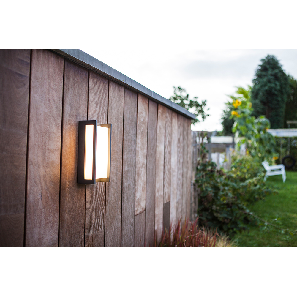 Aplica de exterior LUTEC LTC-5193001118, LED, 17.3W, 1100lm, gri inchis