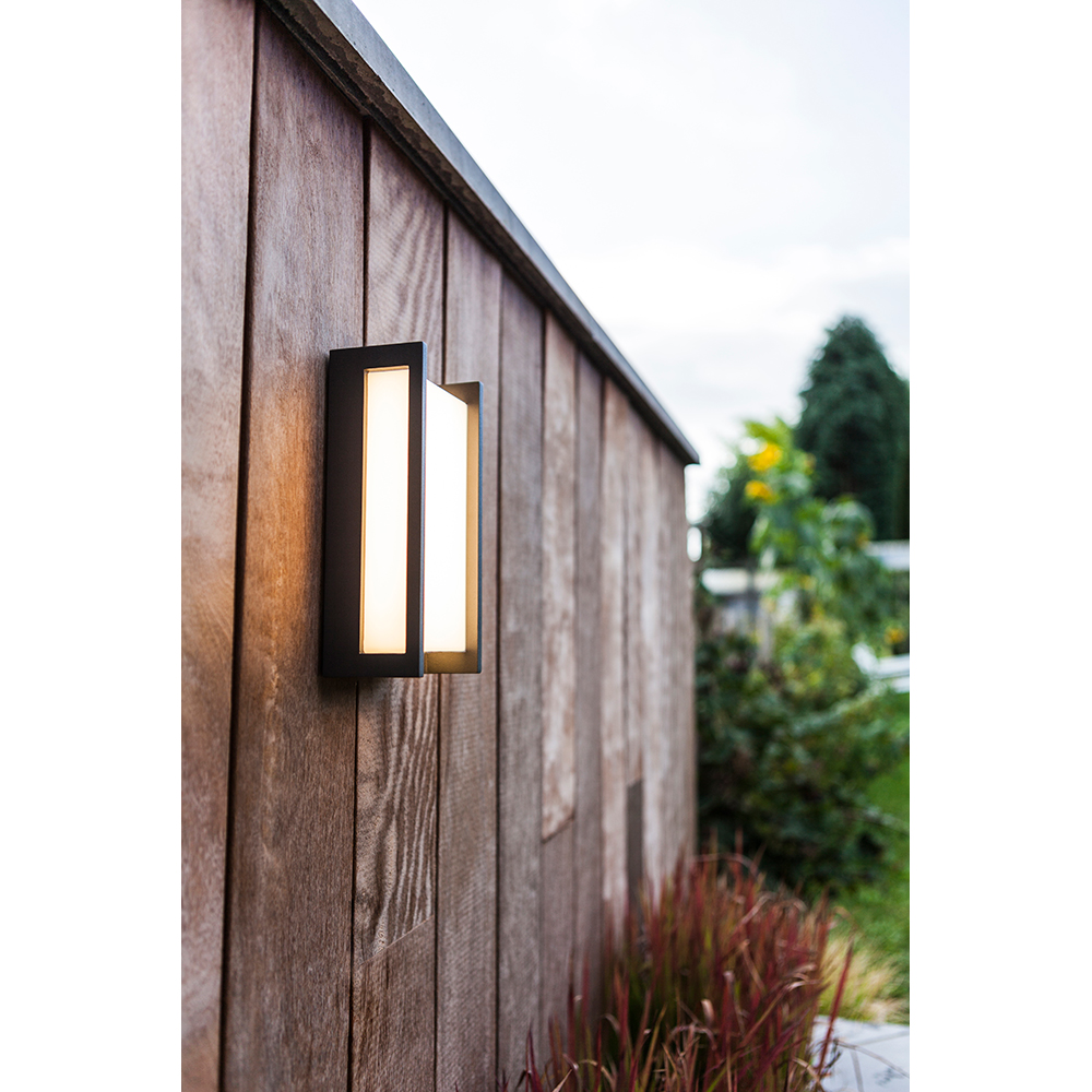 Aplica de exterior LUTEC LTC-5193001118, LED, 17.3W, 1100lm, gri inchis
