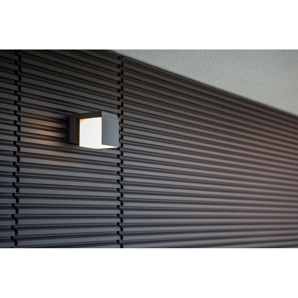 Aplica de exterior LUTEC LTC-5193803118, LED, 12.2W, 500lm, gri inchis